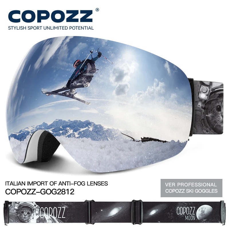 COPOZZ Skibrille UV400 mit Antibeschlag und OTG – Bild 2