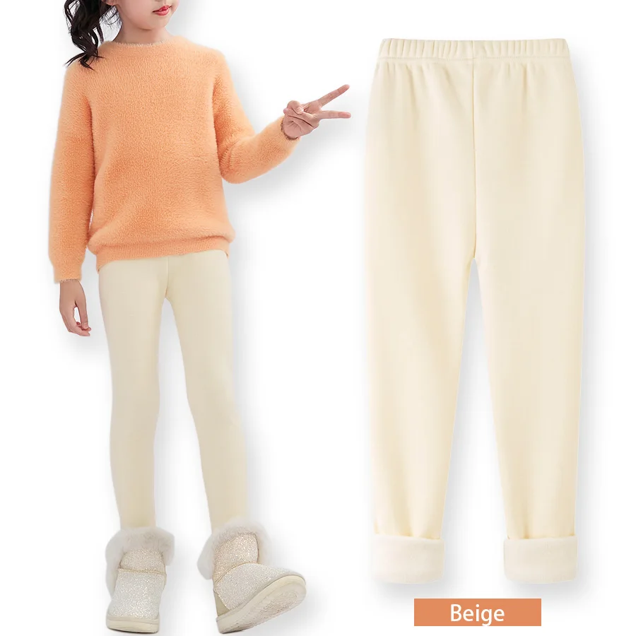Mädchen-Leggings mit Fleecefutter für Herbst und Winter – Bild 17