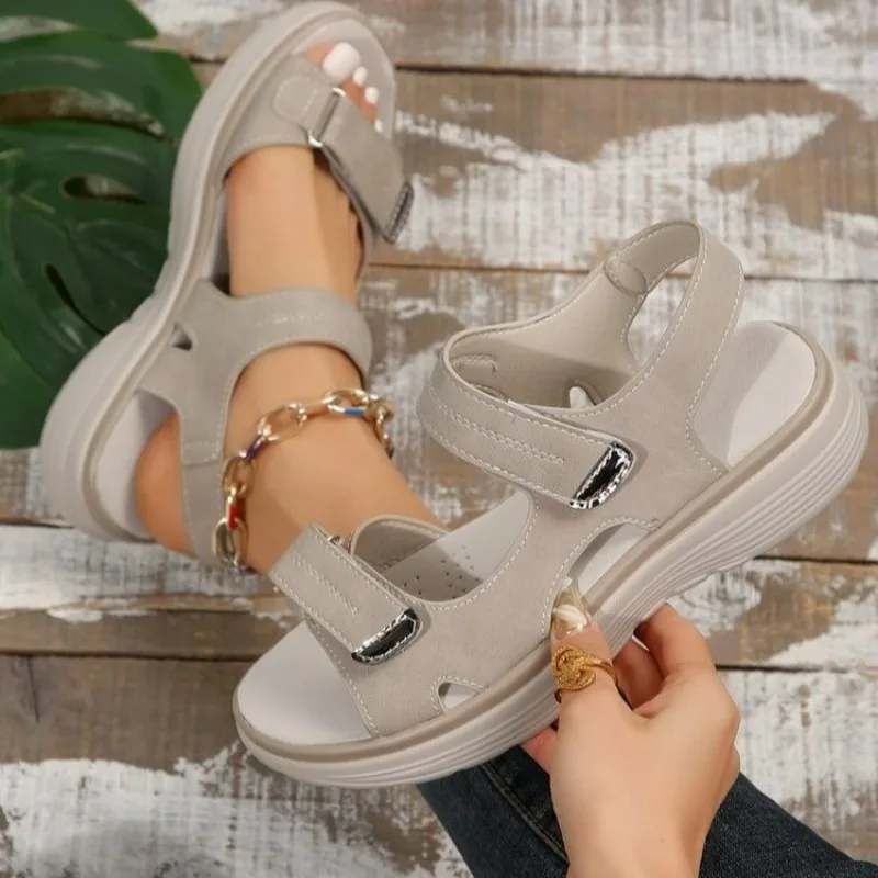 UETEEY Damen-Sandalen mit Fersenriemen - Image 4