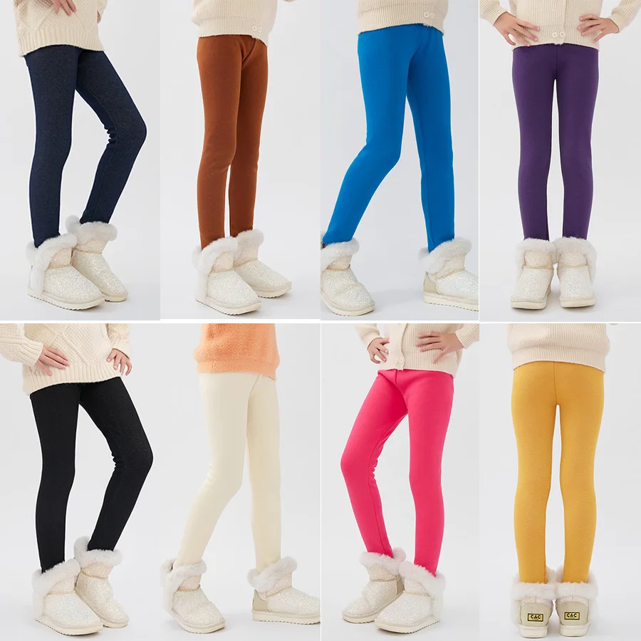 Mädchen-Leggings mit Fleecefutter für Herbst und Winter – Bild 2