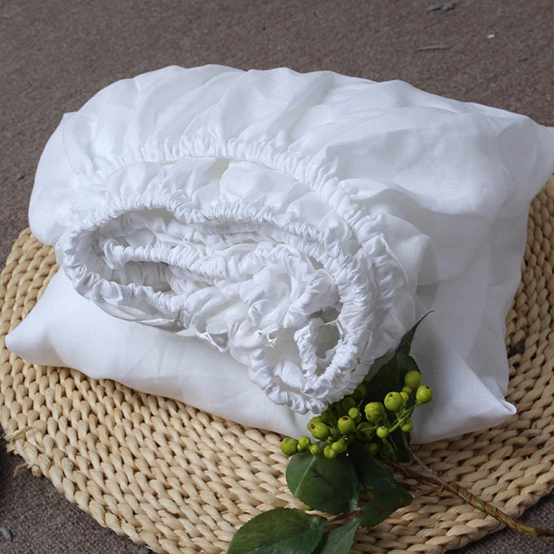 Spannbettlaken aus 100 % Leinen – Stonewashed, einfarbig - Image 18