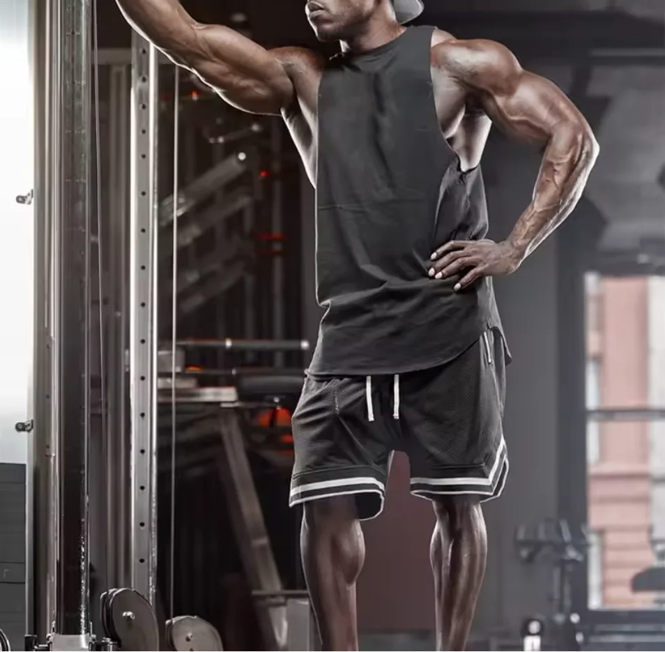 Herren Sportshorts aus atmungsaktivem Mesh – schnelltrocknend - obrazek 3