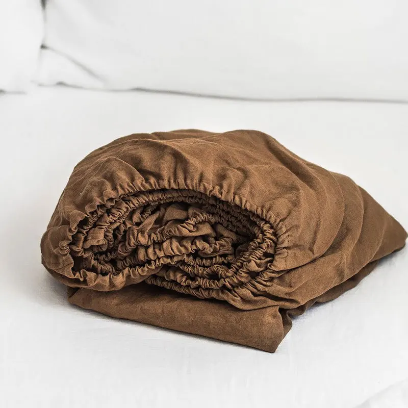 Spannbettlaken aus 100 % Leinen – Stonewashed, einfarbig - Image 7