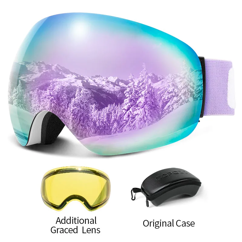 COPOZZ Skibrille UV400 mit Antibeschlag und OTG – Bild 12