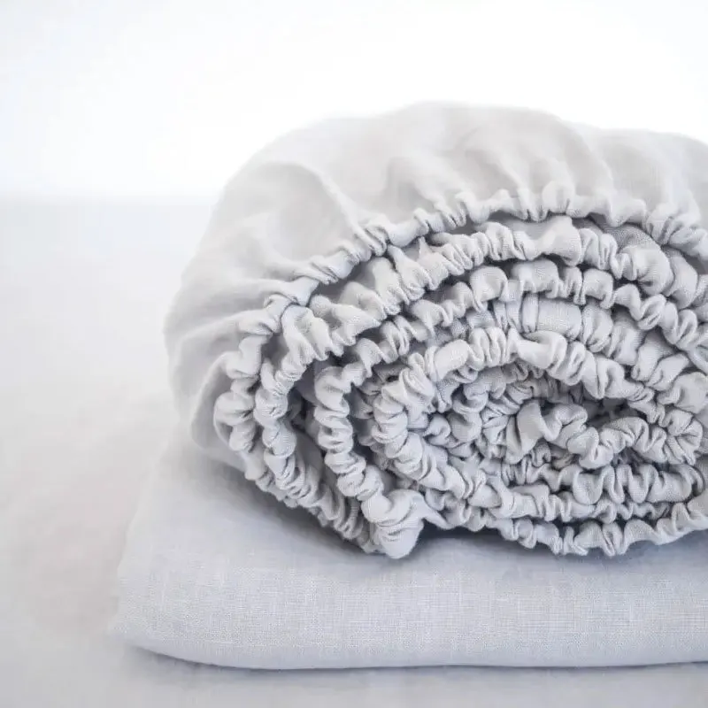 Spannbettlaken aus 100 % Leinen – Stonewashed, einfarbig - Image 13