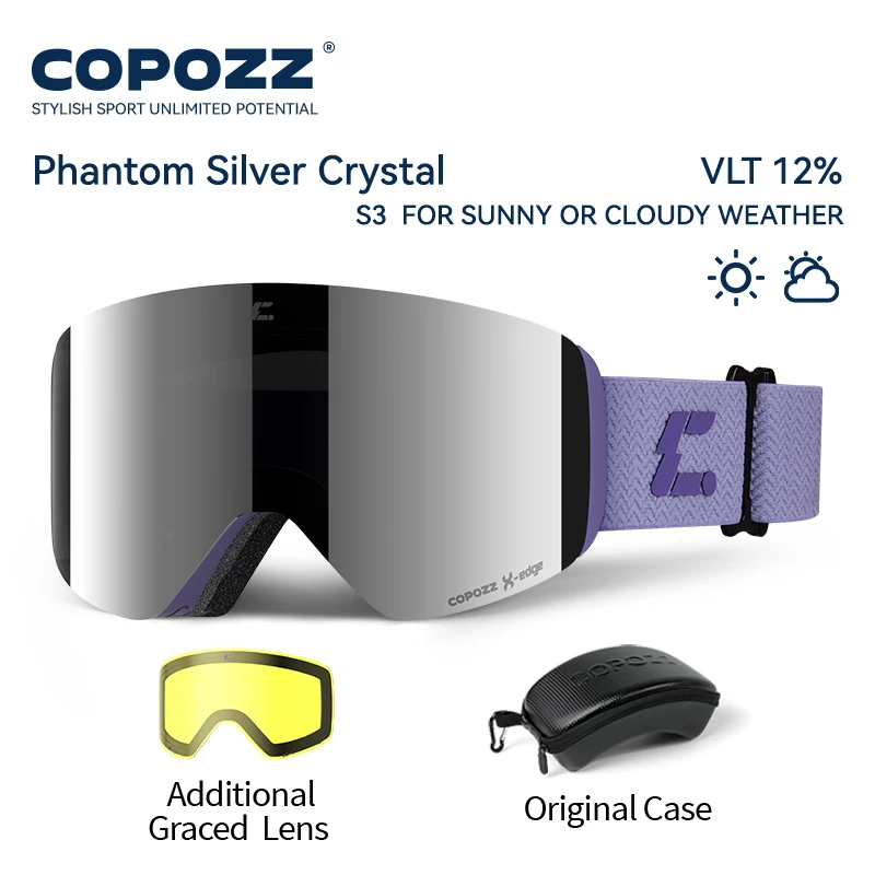 COPOZZ X-edge Skibrille mit magnetischer Scheibe - obrazek 7
