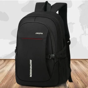 Schwarzer Unisex-Laptoprucksack für Alltag und Reisen
