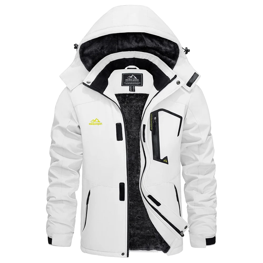 KEFITEVD Herren-Skijacke mit Fleecefutter – Bild 20
