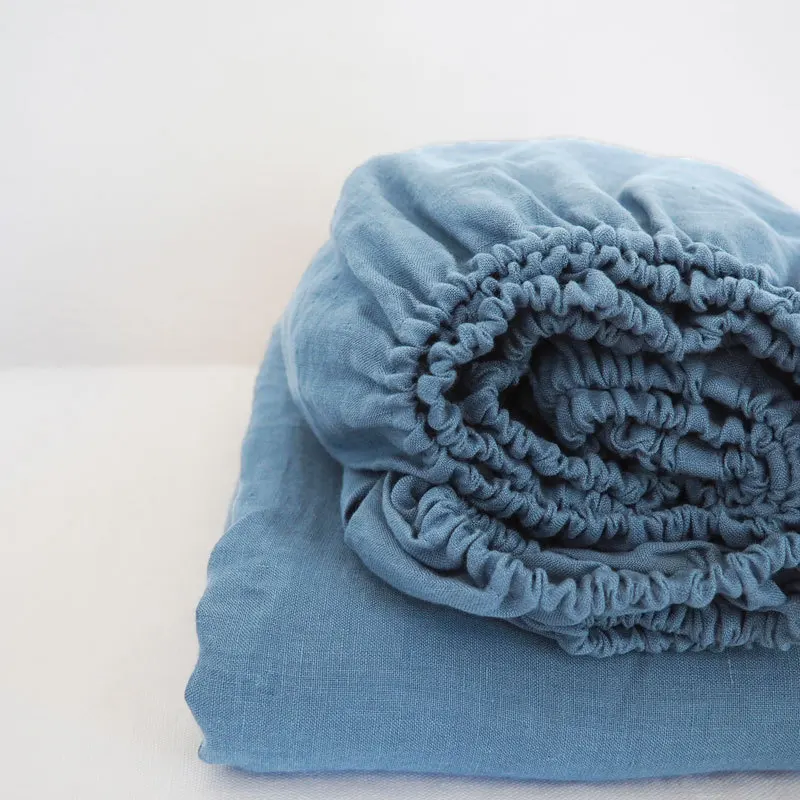 Spannbettlaken aus 100 % Leinen – Stonewashed, einfarbig - Image 9