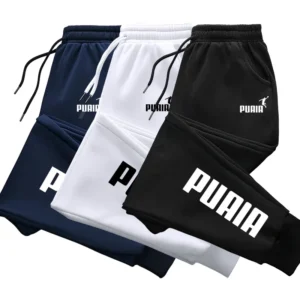 Damen-Jogginghose mit Schriftzug – Fleecehose mit Kordelzug