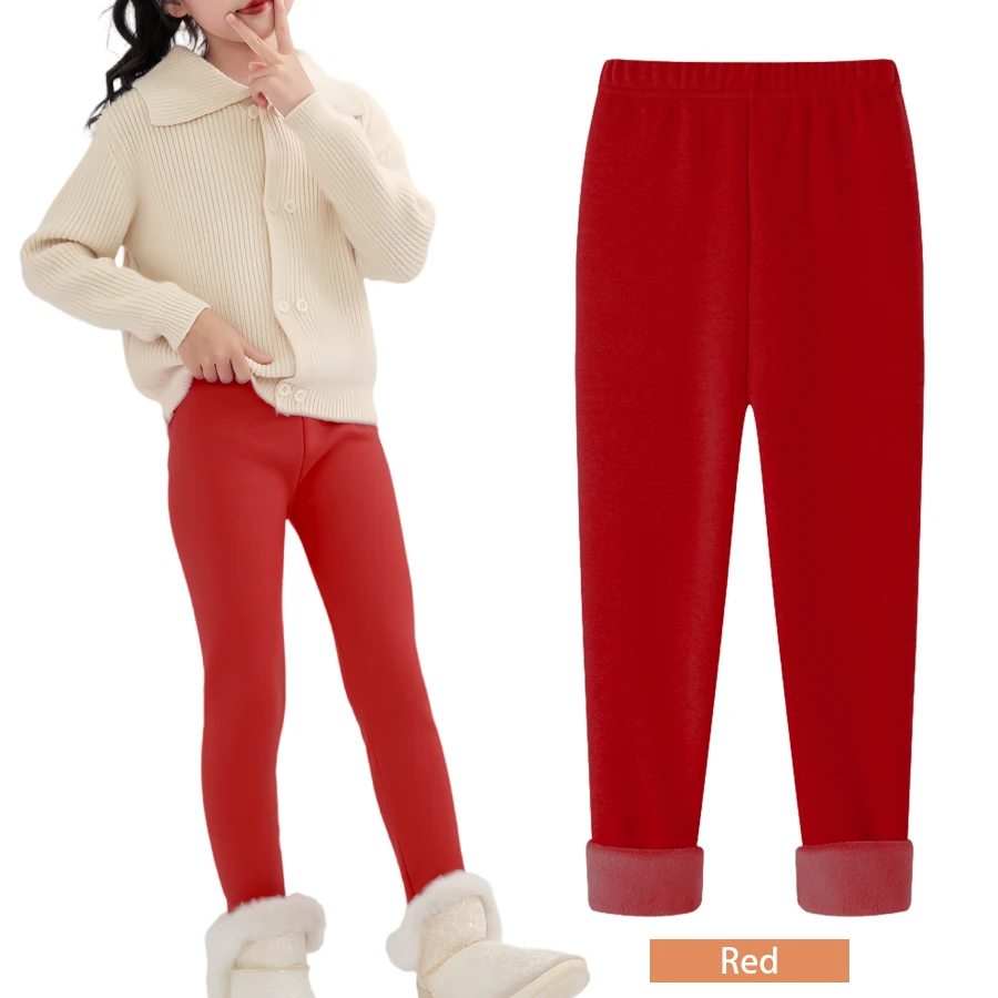 Mädchen-Leggings mit Fleecefutter für Herbst und Winter – Bild 8