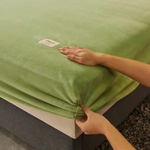 Weiches Samt-Spannbettlaken mit elastischem Rand
