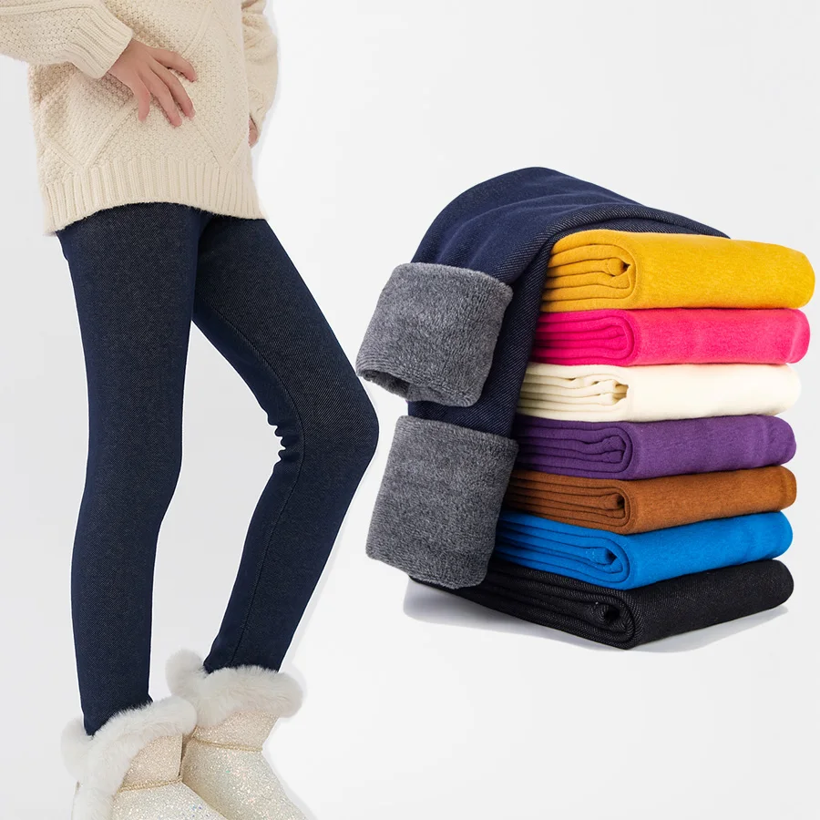 Mädchen-Leggings mit Fleecefutter für Herbst und Winter