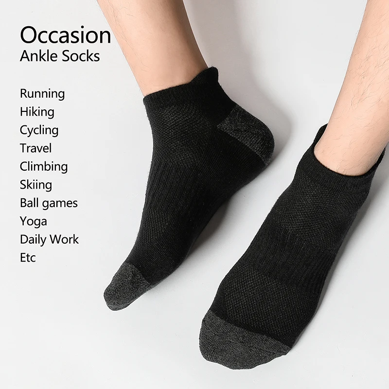 AOTOLK Kurze Sportsocken aus Baumwollmischung – 6 oder 12 Paar - obrazek 5