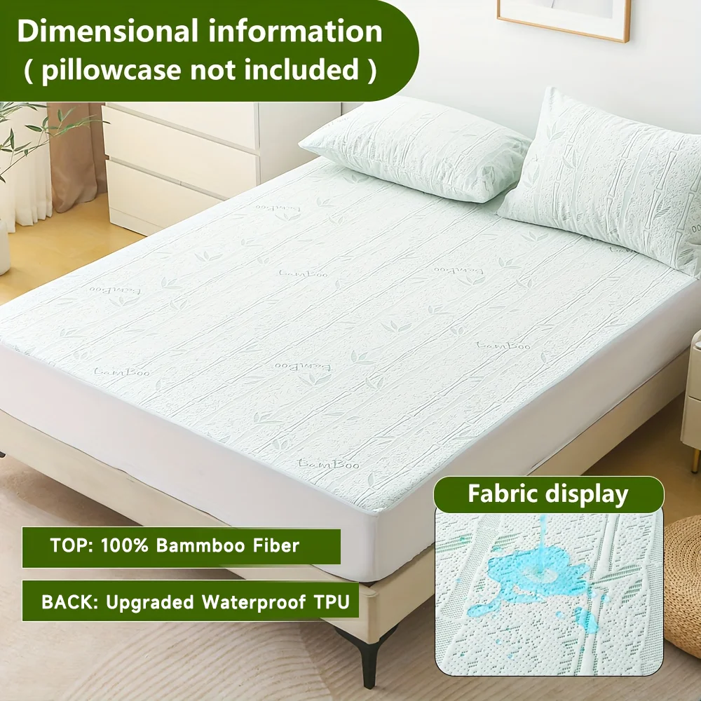 Kühlendes Bambus-Spannbettlaken mit tiefem Steg – Bild 8