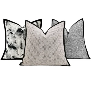 Jacquard-Kissenbezug aus Chenille in Weiß