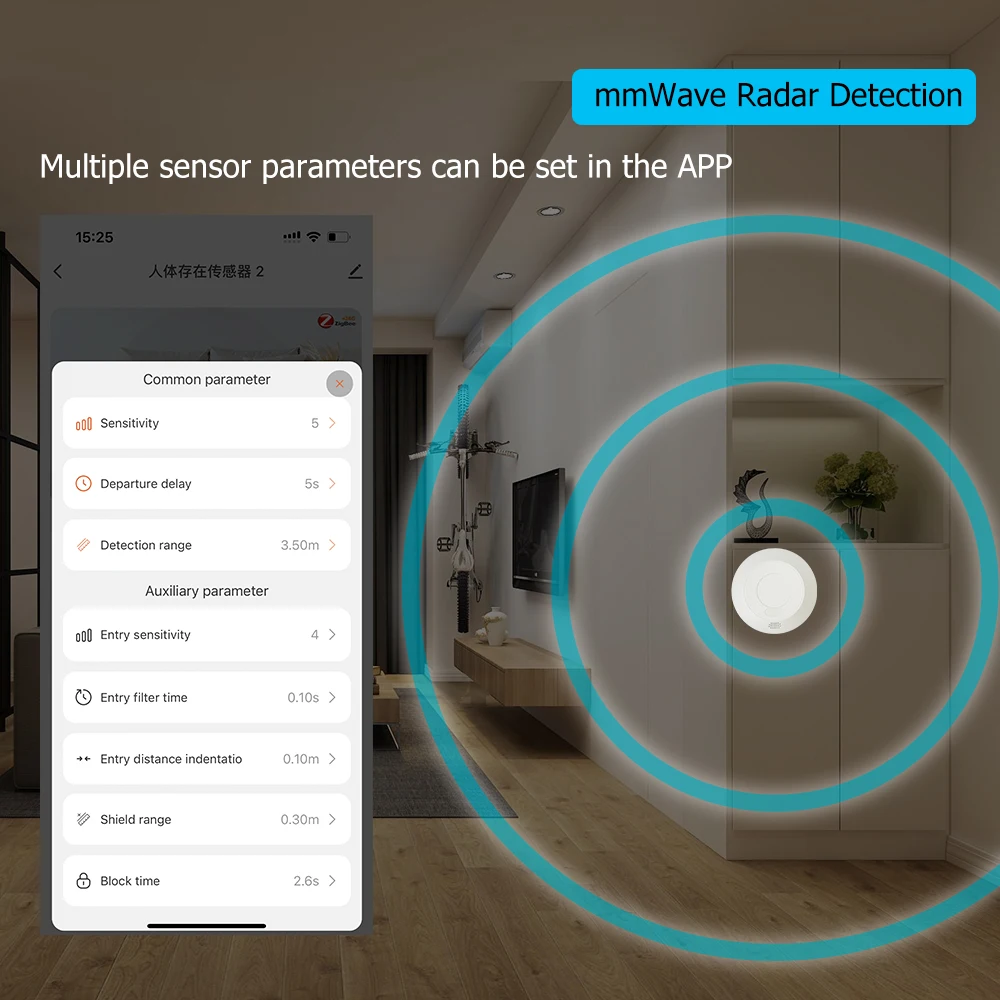 Tuya mmWave-Präsenzsensor mit Relais – Räume erkennen - Image 3
