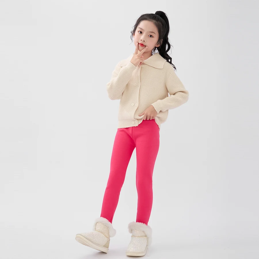 Mädchen-Leggings mit Fleecefutter für Herbst und Winter – Bild 4