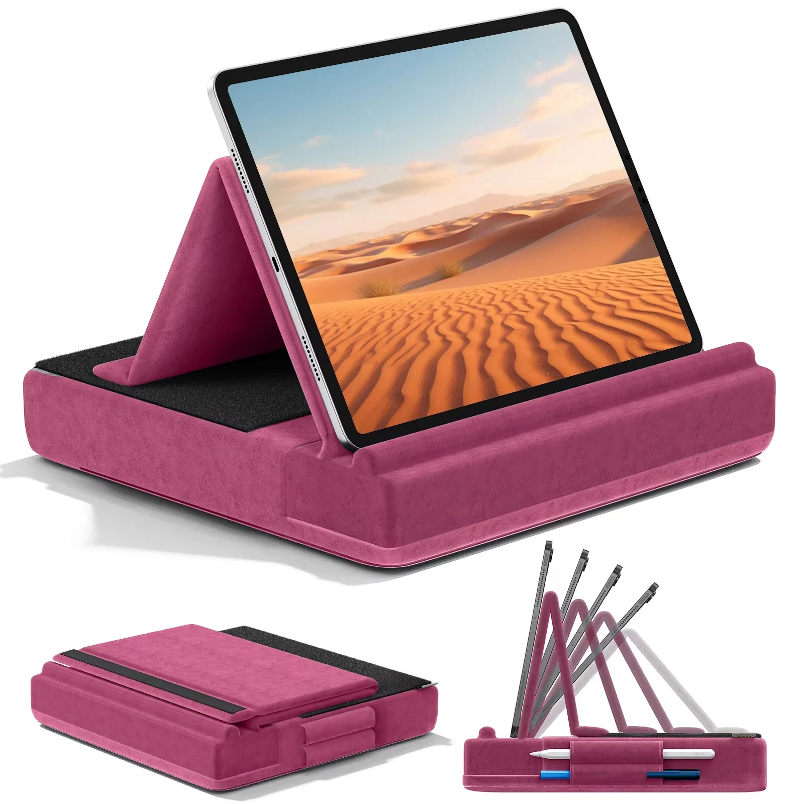 Weiche Tablet-Kissenhalterung mit Stiftfach