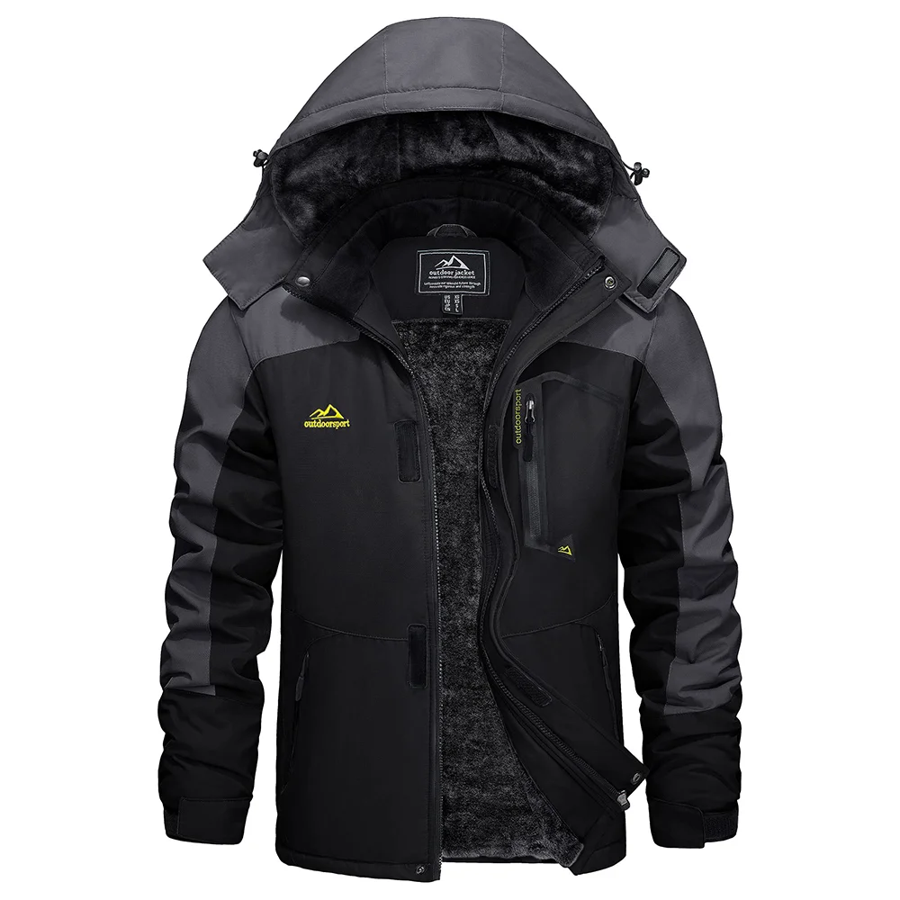 KEFITEVD Herren-Skijacke mit Fleecefutter – Bild 13