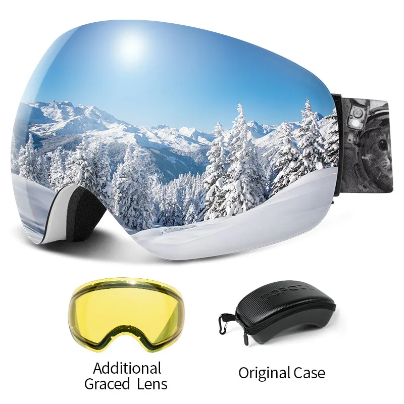 COPOZZ Skibrille UV400 mit Antibeschlag und OTG – Bild 9