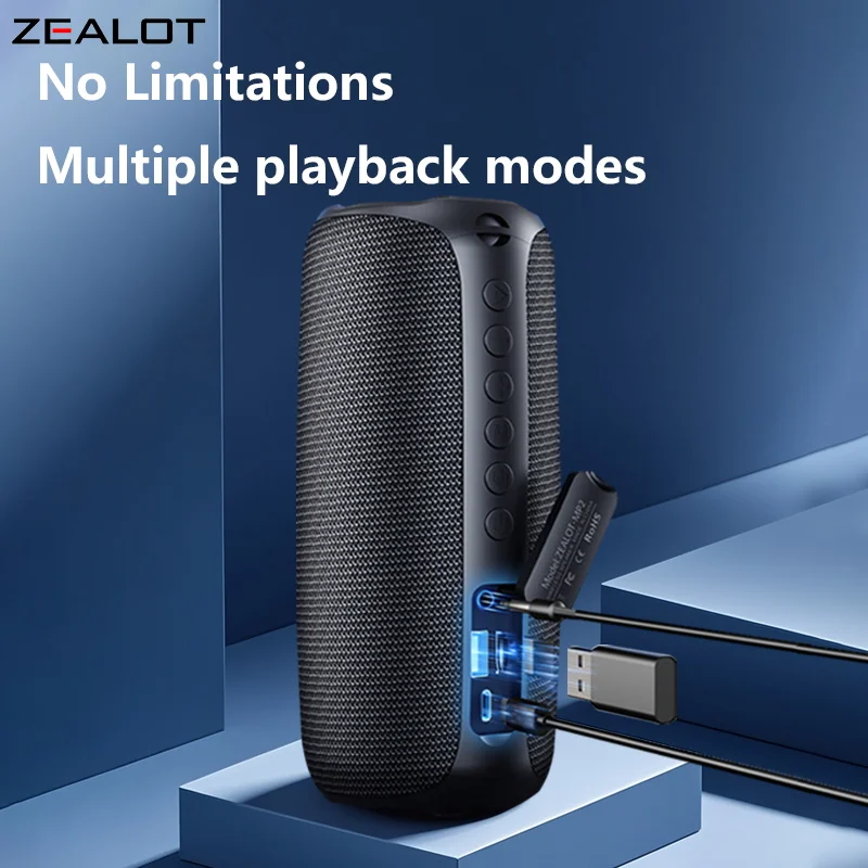 ZEALOT MP2 Bluetooth Lautsprecher – tragbare Musikbox mit 20 W - Image 5