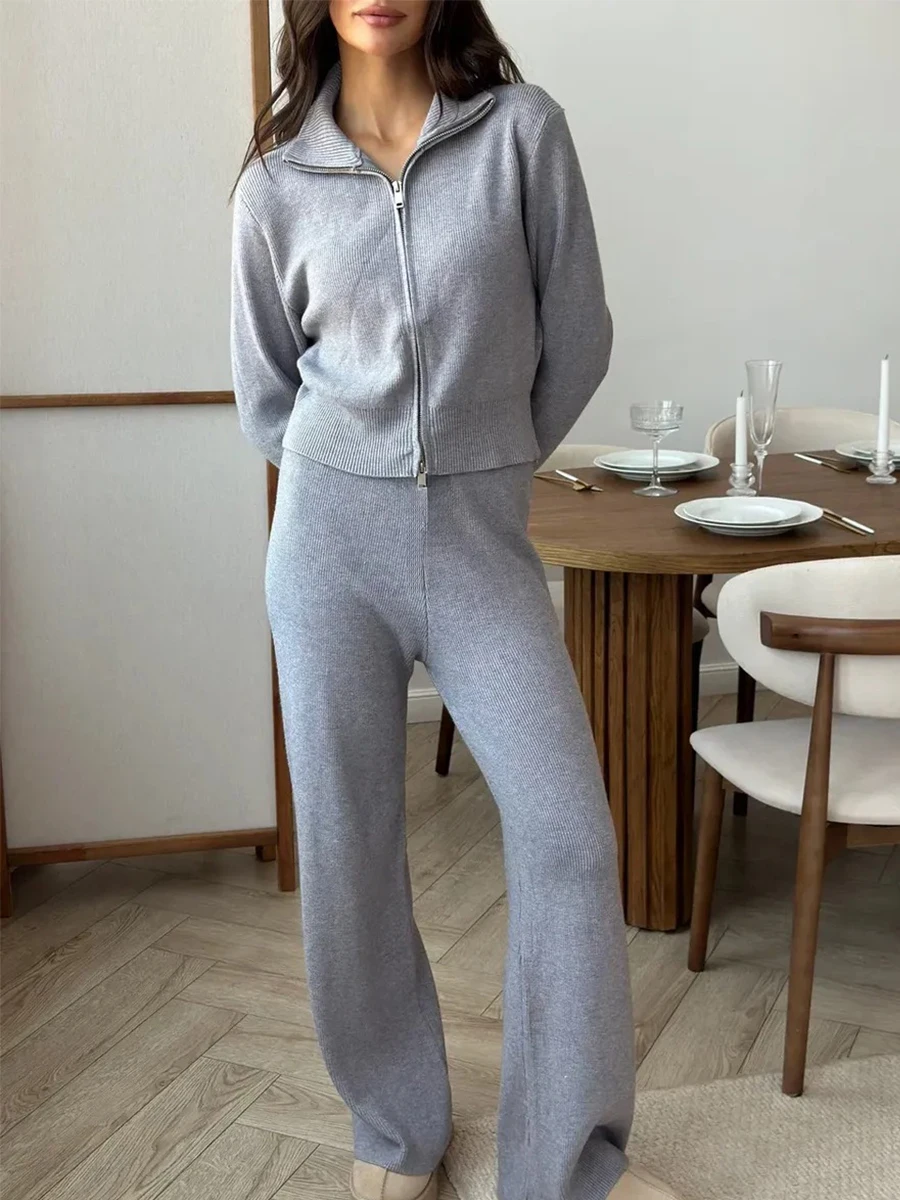 Bornladies Damen-Strickset – Jacke und weite Hose – Bild 10