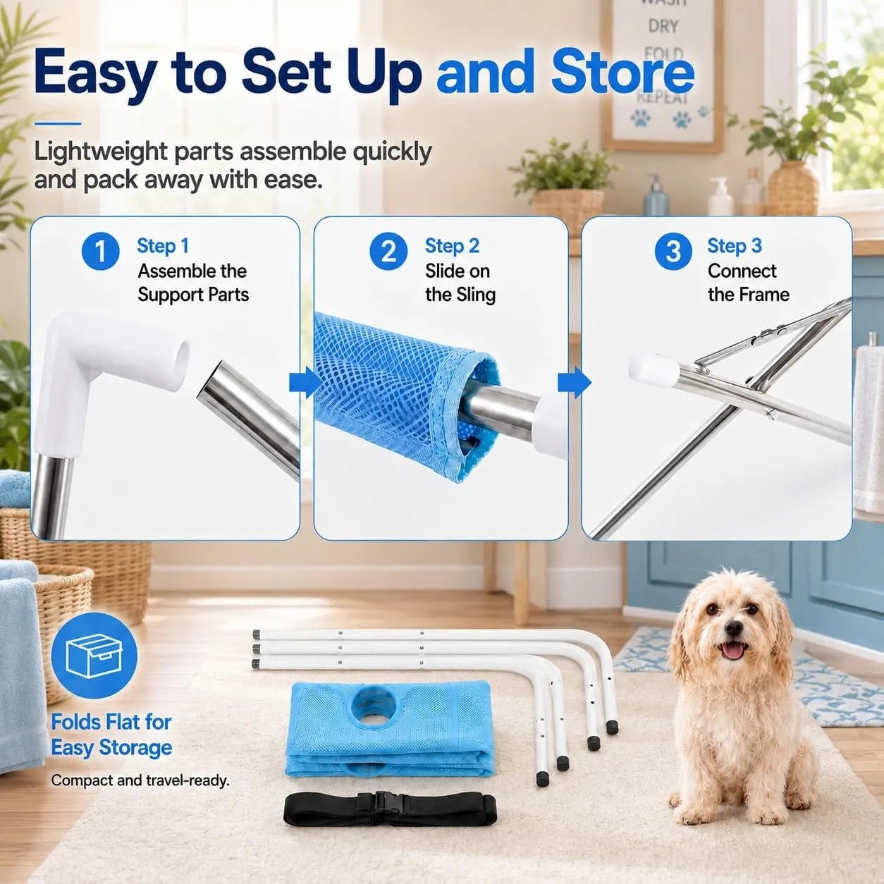 Badehängematte für Hunde und Katzen – Pflegehilfe - Image 5