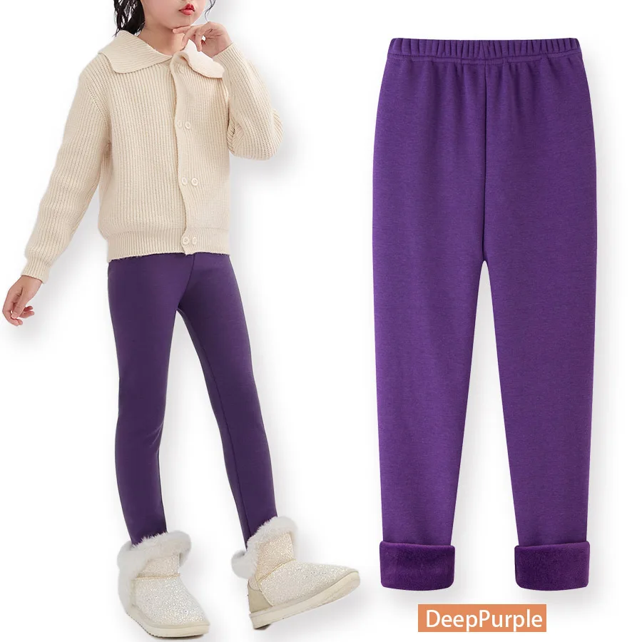 Mädchen-Leggings mit Fleecefutter für Herbst und Winter – Bild 12