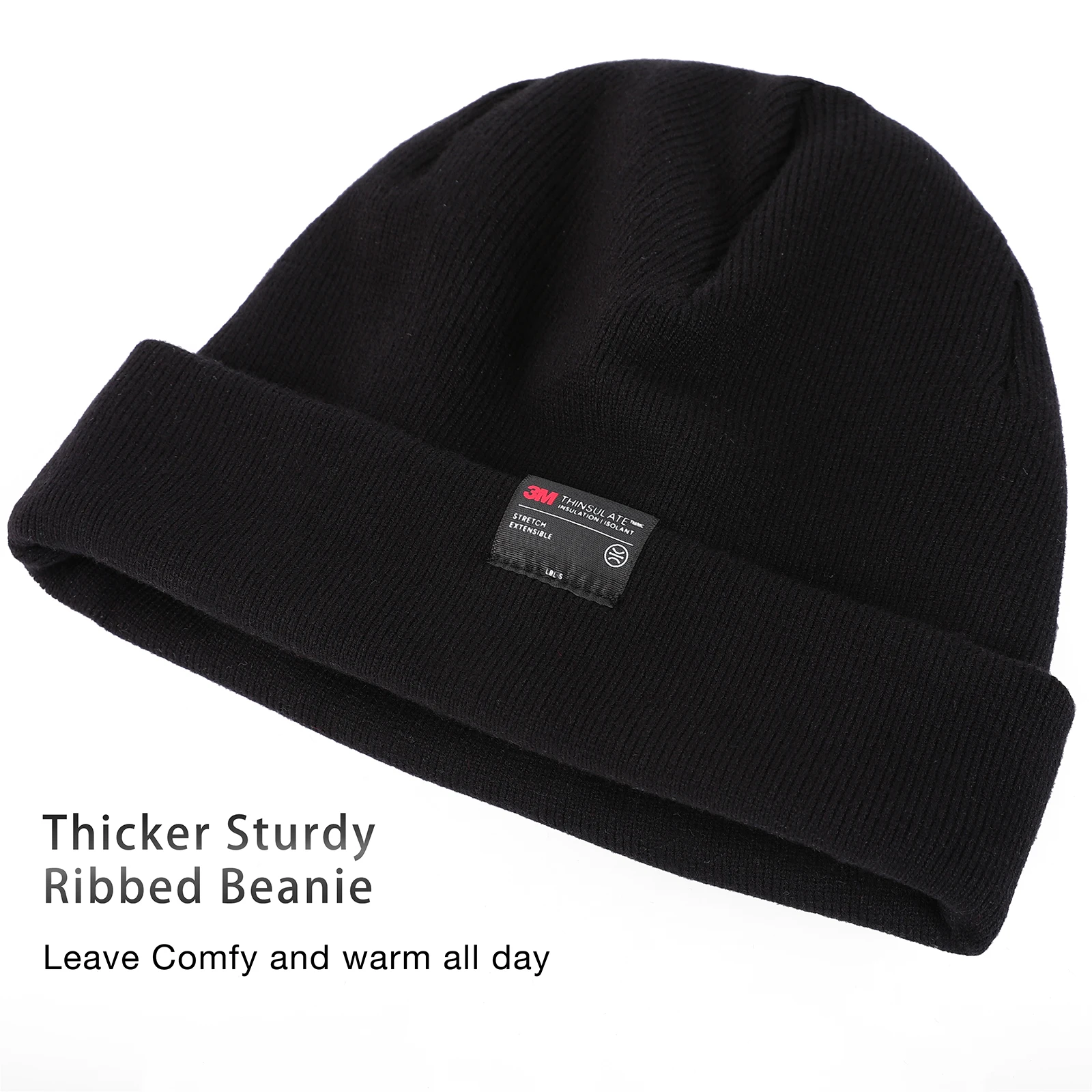 Winter-Strickmütze mit weichem Fleecefutter - obrazek 2