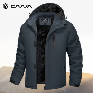 Cavva Herren-Winterjacke mit Fleece und Kapuze