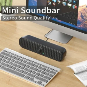 AyeBeau PC-Soundbar – kabelgebundener Lautsprecher mit USB-Stromversorgung und AUX