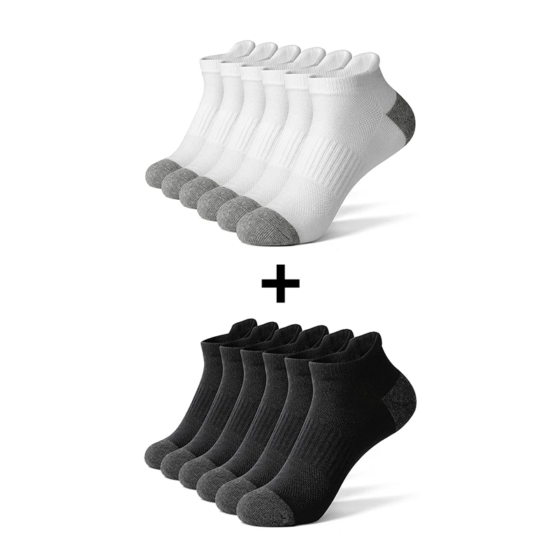 AOTOLK Kurze Sportsocken aus Baumwollmischung – 6 oder 12 Paar - obrazek 14