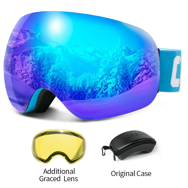 COPOZZ Skibrille UV400 mit Antibeschlag und OTG – Bild 8