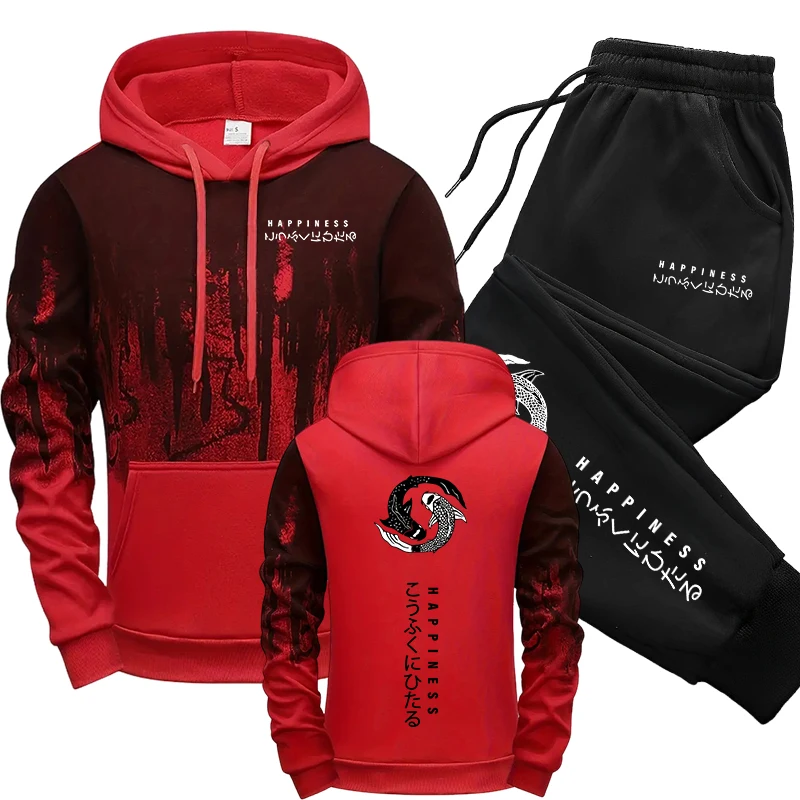 Herren Trainingsanzug 2-teilig mit Hoodie - obrazek 3