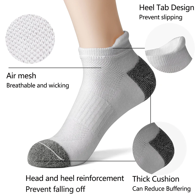 AOTOLK Kurze Sportsocken aus Baumwollmischung – 6 oder 12 Paar - obrazek 4