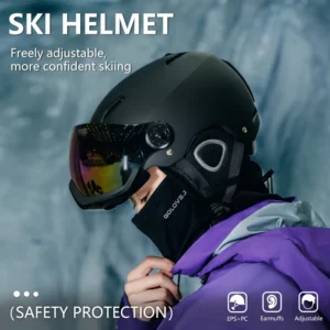 Horntour HT-102G Skihelm mit Visier
