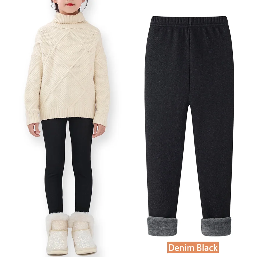 Mädchen-Leggings mit Fleecefutter für Herbst und Winter – Bild 16
