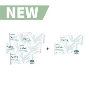 Kannaway Travel Salve Bulk Pack 5+2 mit sieben Hanf-Pflegesalben in Reisegröße