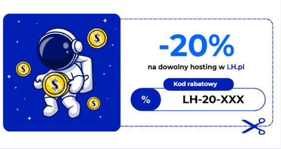 LH.pl – 20 % Rabatt auf Hosting, offizielle Grafik mit Beispielcode LH-20-XXX